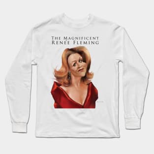 Opera Star Renee Fleming-NoBackground Long Sleeve T-Shirt